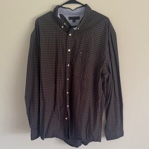 Tommy Hilfiger Olive & Black Check Button-Down Shirt